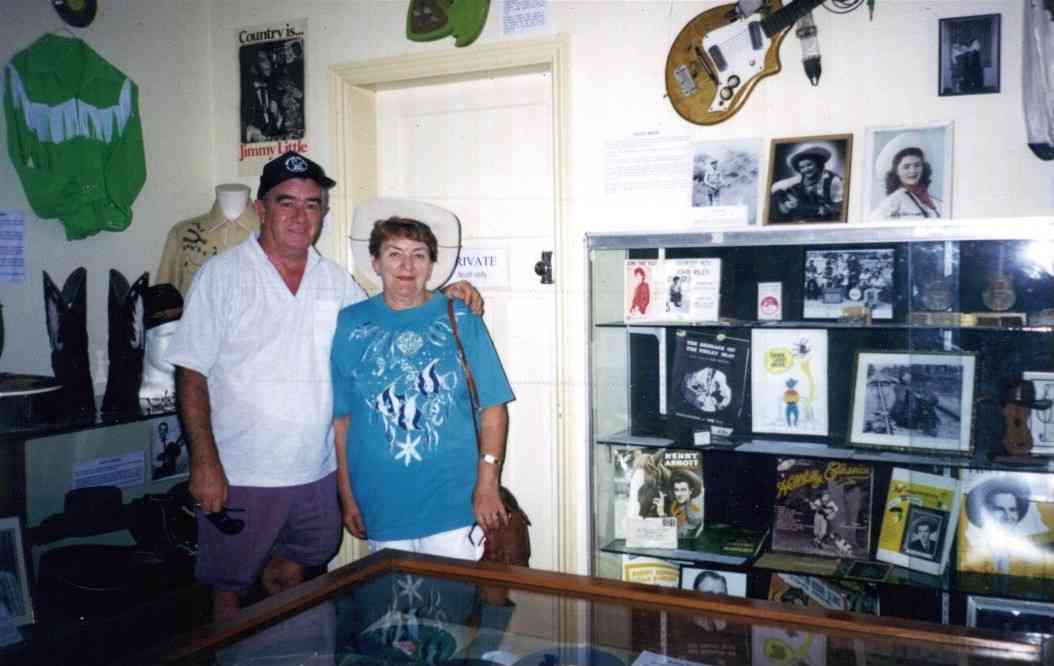 Ken and Dulcie at Ken's display at the Australian Heritage Mueseum, Tamworth NSW